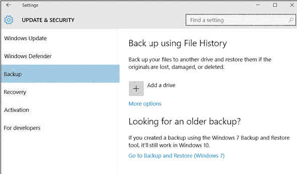 backup files for windows 10