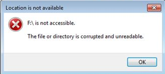 File or Directory Is Corrupted and Unreadable