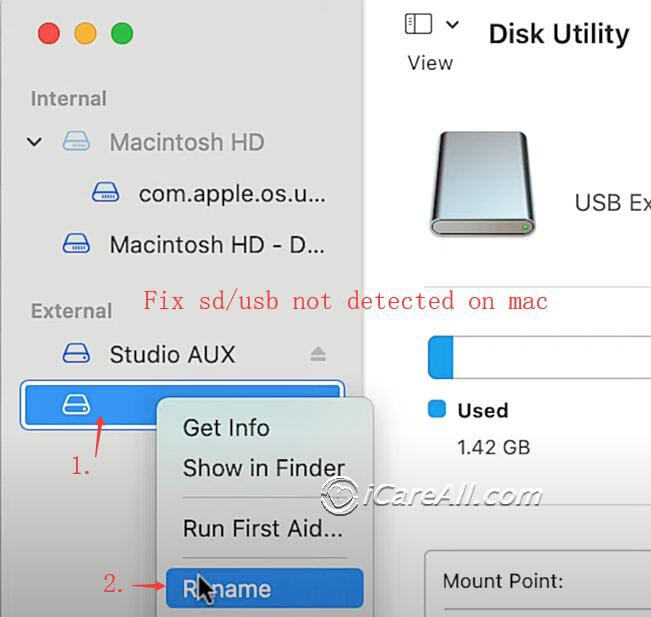 sd card not recognized mac fix