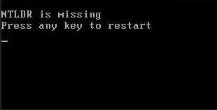 NTLDR is Missing Press Any Key