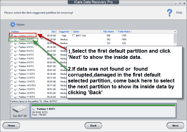 check first partition