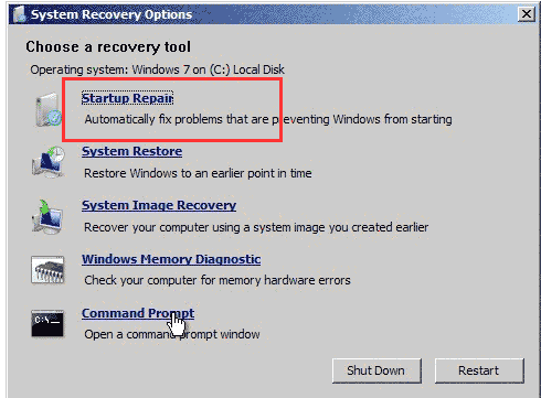 Startup Repair Windows 7